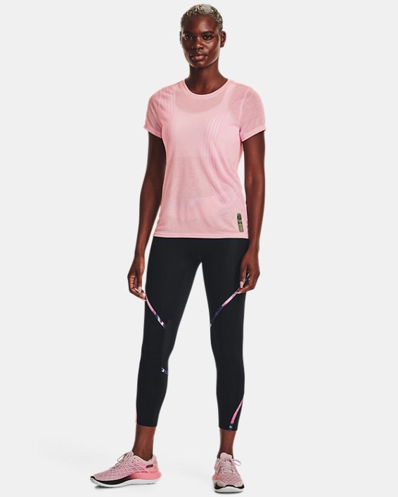 Women's UA Run Anywhere Breeze T-Shirt in Pink image number 2